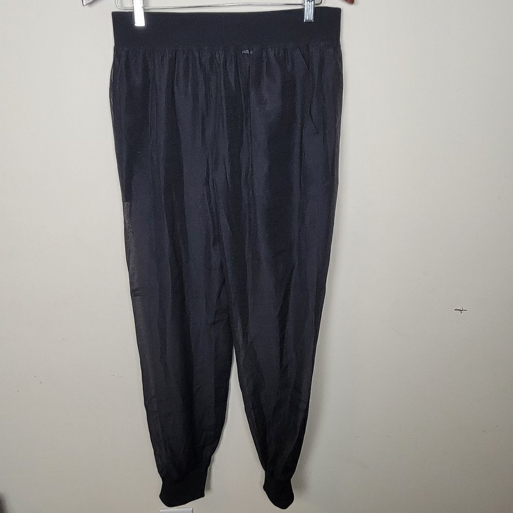 Good American Black Sheer Mesh Pants Size Large